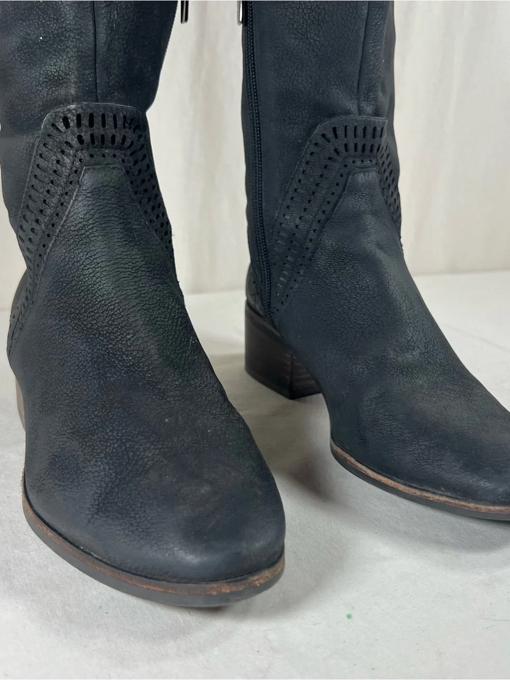 Vince Camuto Black Over-the-Knee Suede-Look Boots